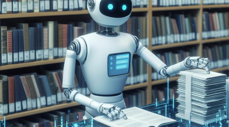 bot intelligenza artificiale che cataloga archivi di documenti cartacei in una biblioteca